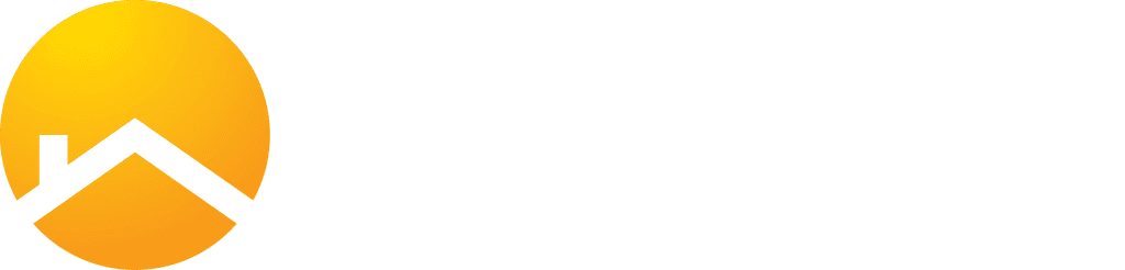 Sunspace dealer logo with a yellow sun icon and rooftop graphic on black.